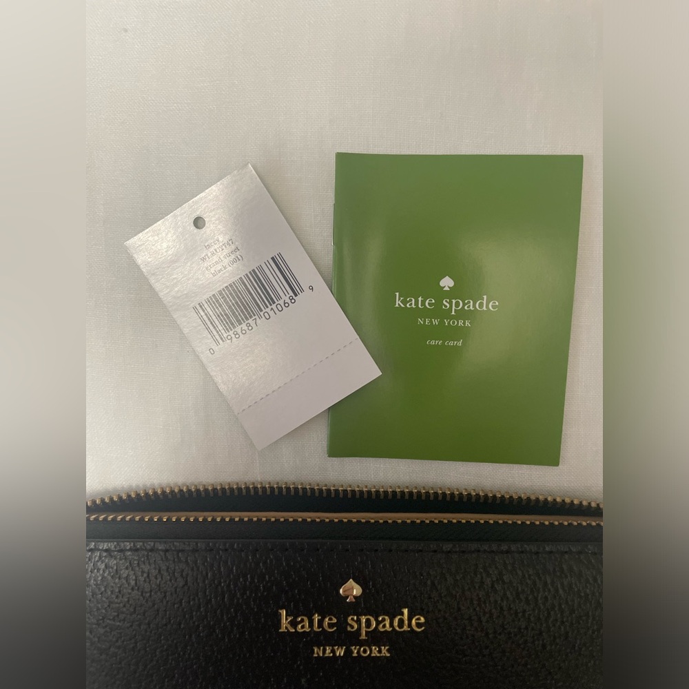 NWT Kate Spade Black Grand Street Lacey Leather Wallet - Picture 4 of 5